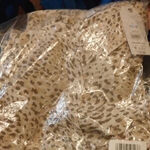 Leopard Print Button-Up Shirt Pajamas Still In The Bag